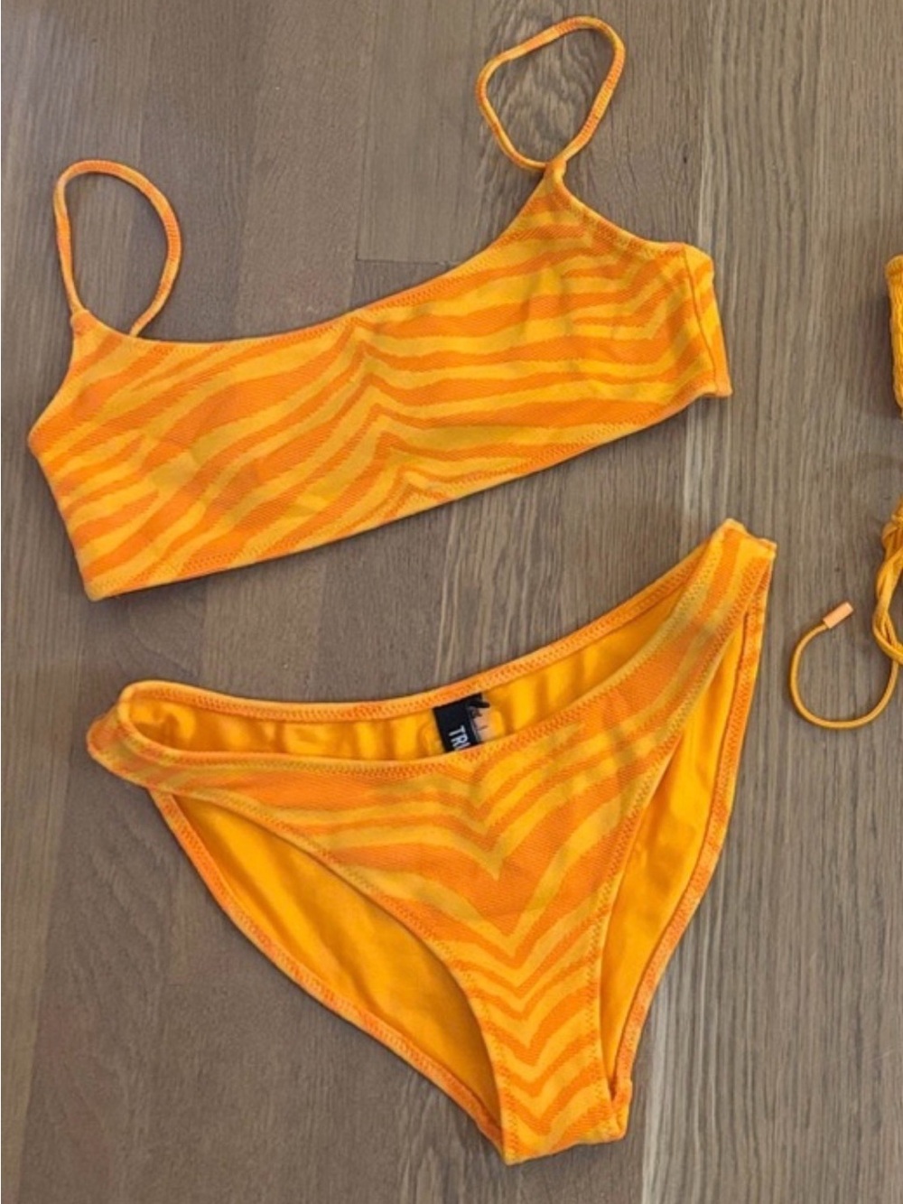 Triangl Orange Zebra Print Bikini